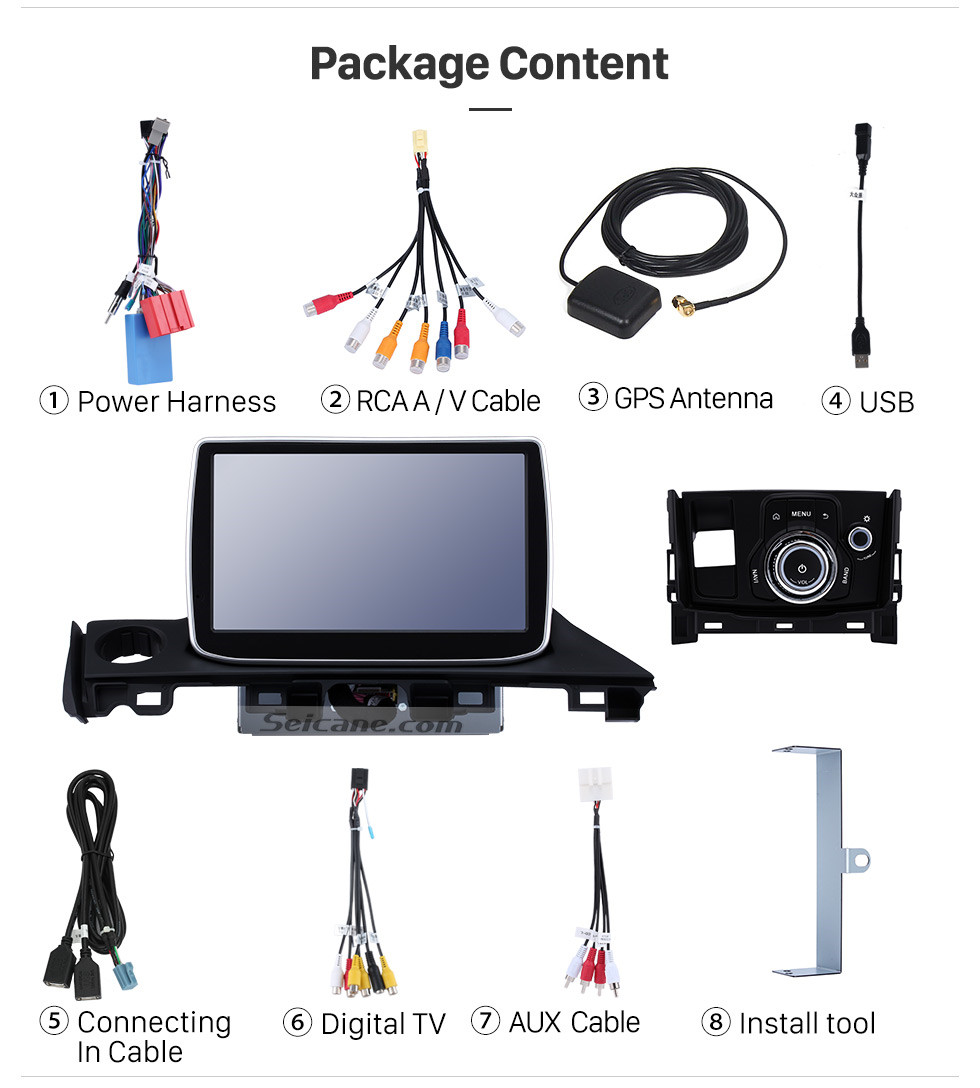 Seicane 2016 2017 Sistema de navegación Mazda 6 ATENZA 9 pulgadas Android 8.1 pantalla táctil de HD Radio GPS Bluetooth de la música 4G WIFI OBD2 de copia de seguridad de las cámaras digitales de TV DVR Espejo Enlace de control del volante Seicane 2016 2017 Sistema de navegación Mazda 6 ATENZA 9 pulgadas Android 8.1 pantalla táctil de HD Radio GPS Bluetooth de la música 4G WIFI OBD2 de copia de seguridad de las cámaras digitales de TV DVR Espejo Enlace de control del volante