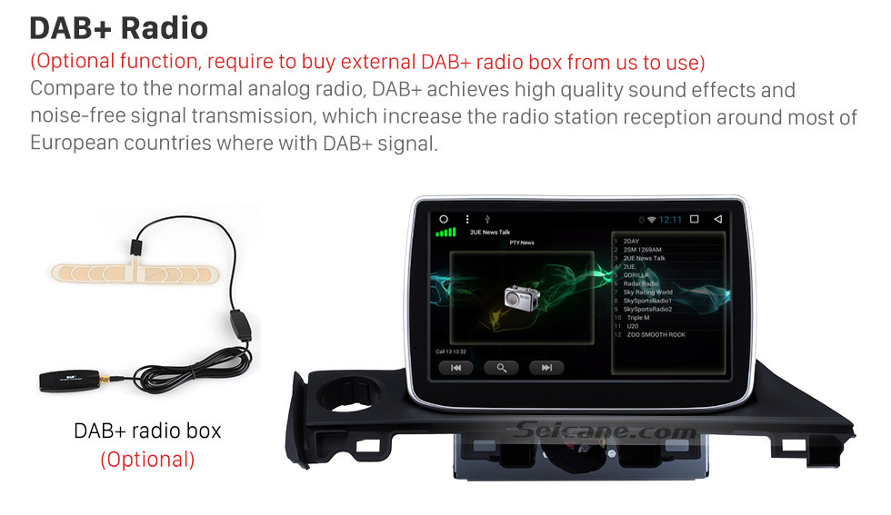 Seicane 2016 2017 Sistema de navegación Mazda 6 ATENZA 9 pulgadas Android 8.1 pantalla táctil de HD Radio GPS Bluetooth de la música 4G WIFI OBD2 de copia de seguridad de las cámaras digitales de TV DVR Espejo Enlace de control del volante Seicane 2016 2017 Sistema de navegación Mazda 6 ATENZA 9 pulgadas Android 8.1 pantalla táctil de HD Radio GPS Bluetooth de la música 4G WIFI OBD2 de copia de seguridad de las cámaras digitales de TV DVR Espejo Enlace de control del volante