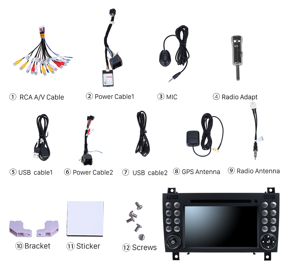 Seicane 1024*600 Touchscreen Radio DVD Player Android 9.0 GPS Navigation System for 2000-2011 Mercedes BENZ SLK Class SLK200 SLK280 SLK350 SLK55 with Bluetooth Wifi Steering Wheel Control Backup Camera DVR OBD2 Seicane 1024*600 Touchscreen Radio DVD Player Android 9.0 GPS Navigation System for 2000-2011 Mercedes BENZ SLK Class SLK200 SLK280 SLK350 SLK55 with Bluetooth Wifi Steering Wheel Control Backup Camera DVR OBD2