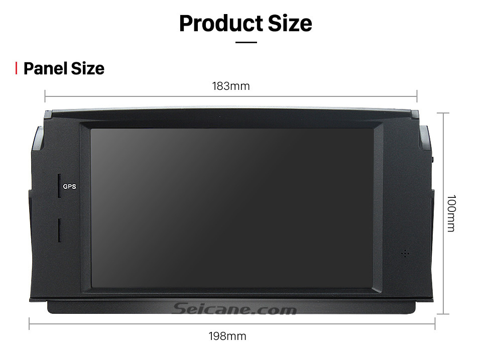 Seicane Lecteur DVD de navigation GPS radio Android 11.0 de 6,2 pouces pour 2007-2011 Mercedes Benz Classe C W204 C180 C200 C220 C230 C240 Prise en charge USB Bluetooth Musique 1080P Vidéo WIFI OBD2 DVR