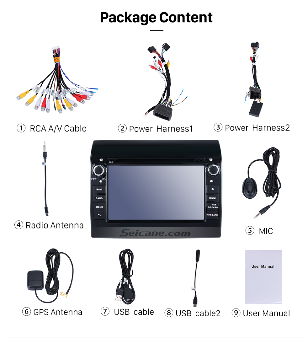 Seicane Aftermarket 7 inch Android 8.0 2007-2016 Fiat Ducato Radio DVD Player GPS Navigation System with Bluetooth 3G Wifi Mirror Link Steering Wheel Control Backup Camera DVR OBD2 DAB+ Seicane Aftermarket 7 inch Android 8.0 2007-2016 Fiat Ducato Radio DVD Player GPS Navigation System with Bluetooth 3G Wifi Mirror Link Steering Wheel Control Backup Camera DVR OBD2 DAB+