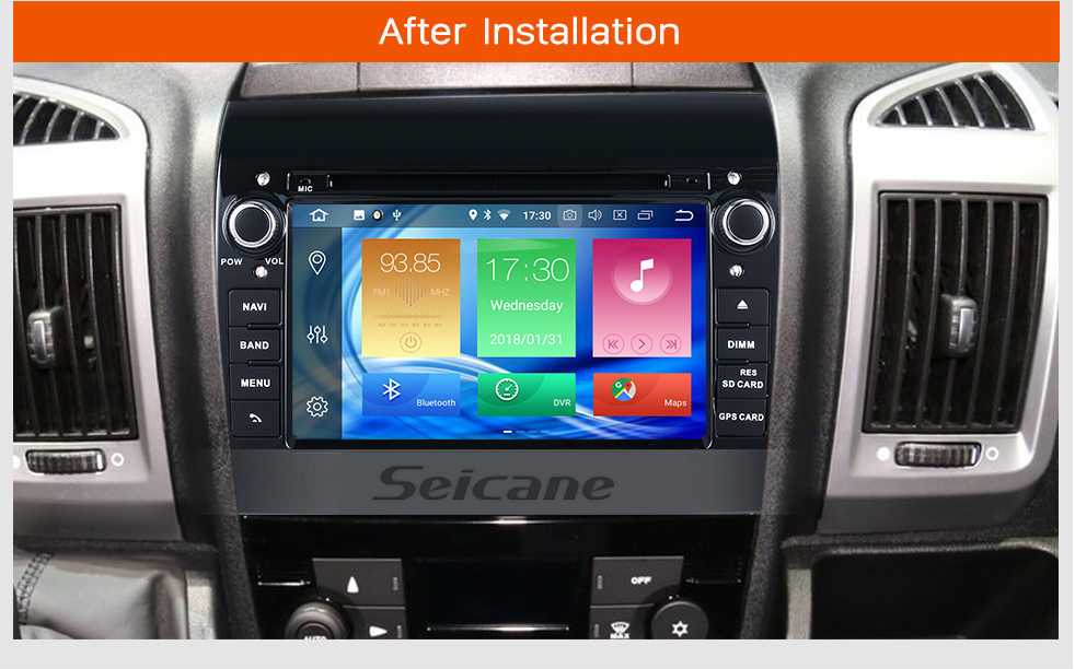 Seicane Aftermarket 7 inch Android 8.0 2007-2016 Fiat Ducato Radio DVD Player GPS Navigation System with Bluetooth 3G Wifi Mirror Link Steering Wheel Control Backup Camera DVR OBD2 DAB+ Seicane Aftermarket 7 inch Android 8.0 2007-2016 Fiat Ducato Radio DVD Player GPS Navigation System with Bluetooth 3G Wifi Mirror Link Steering Wheel Control Backup Camera DVR OBD2 DAB+