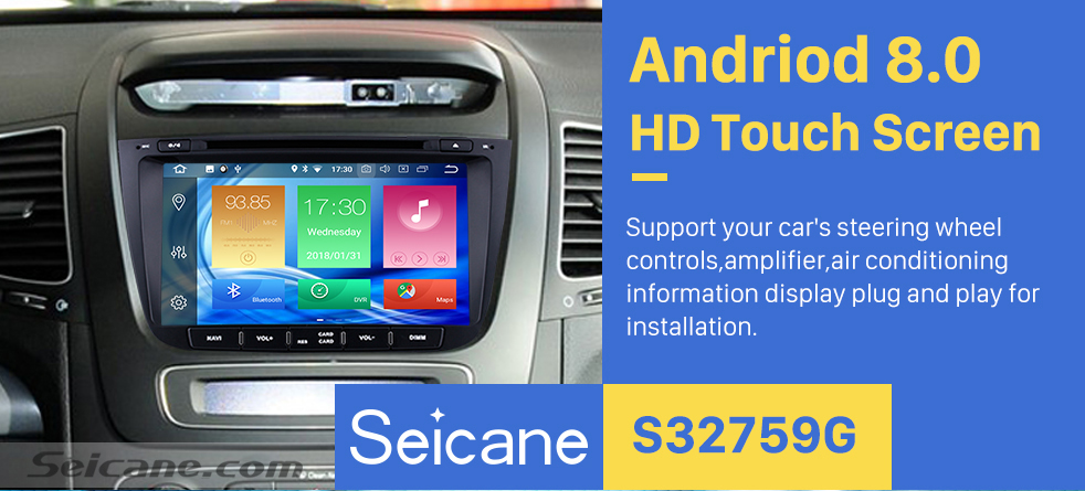 Seicane 8 polegadas 2013 Kia Sorento Android 8.0 Rádio CD Leitor de DVD Bluetooth GPS Sat Nav Cabeça Unidade Suporte USB DVR TPMS Câmera de Backup WIFI OBD2 1080P Video Seicane 8 polegadas 2013 Kia Sorento Android 8.0 Rádio CD Leitor de DVD Bluetooth GPS Sat Nav Cabeça Unidade Suporte USB DVR TPMS Câmera de Backup WIFI OBD2 1080P Video