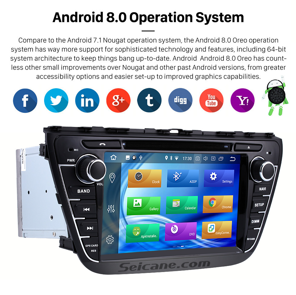 Seicane 8-Zoll-2013 2014 2015 Suzuki S-Cross SX4 Andriod 8.0 Radio-DVD GPS-Navigationssystem mit HD 1024 * 600 Touch Screen Bluetooth OBD2 DVR Rearview-Kamera TV-1080P Video 3G WIFI Lenkrad-Steuerung Spiegel Link Seicane 8-Zoll-2013 2014 2015 Suzuki S-Cross SX4 Andriod 8.0 Radio-DVD GPS-Navigationssystem mit HD 1024 * 600 Touch Screen Bluetooth OBD2 DVR Rearview-Kamera TV-1080P Video 3G WIFI Lenkrad-Steuerung Spiegel Link