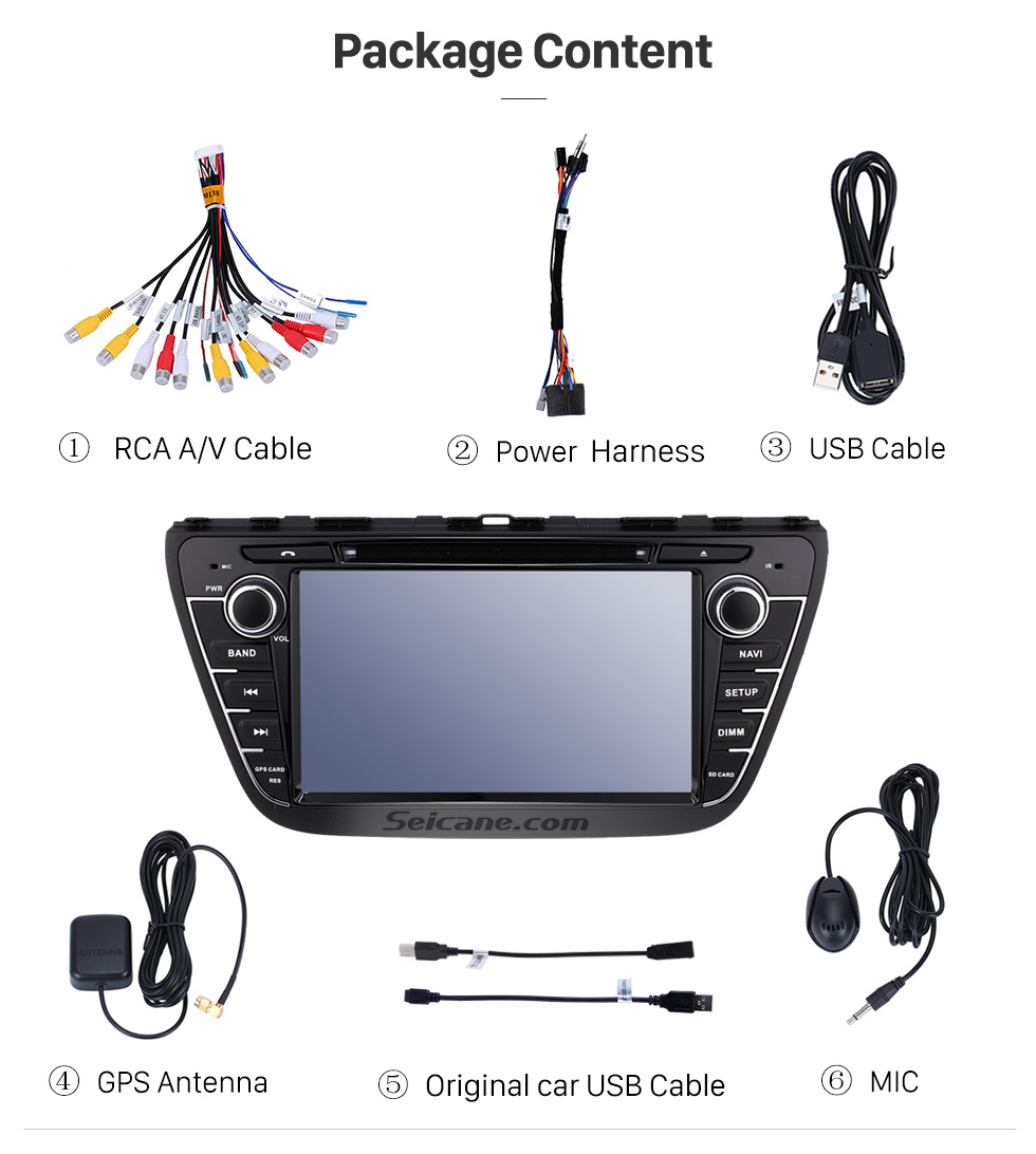 Seicane 8-Zoll-2013 2014 2015 Suzuki S-Cross SX4 Andriod 8.0 Radio-DVD GPS-Navigationssystem mit HD 1024 * 600 Touch Screen Bluetooth OBD2 DVR Rearview-Kamera TV-1080P Video 3G WIFI Lenkrad-Steuerung Spiegel Link Seicane 8-Zoll-2013 2014 2015 Suzuki S-Cross SX4 Andriod 8.0 Radio-DVD GPS-Navigationssystem mit HD 1024 * 600 Touch Screen Bluetooth OBD2 DVR Rearview-Kamera TV-1080P Video 3G WIFI Lenkrad-Steuerung Spiegel Link