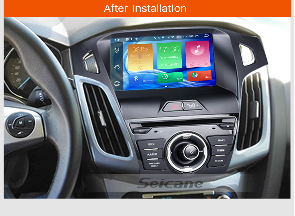 Seicane 2011 2012 2013 Ford focus 1024*600 Touchscreen Android 8.0 Radio DVD GPS Navigation System with Mirror link Bluetooth OBD2 DVR Rearview Camera 1080P 3G WIFI Steering Wheel Control Rearview Camera Seicane 2011 2012 2013 Ford focus 1024*600 Touchscreen Android 8.0 Radio DVD GPS Navigation System with Mirror link Bluetooth OBD2 DVR Rearview Camera 1080P 3G WIFI Steering Wheel Control Rearview Camera