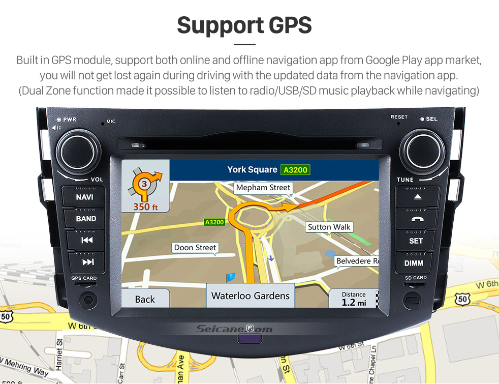 Seicane 2008 2009 2010 2011 Toyota Rav4 DVD Player Android 8.0 Radio GPS Head Unit Support Navigation OBD2 USB SD DVR Bluetooth Music WIFI Digital TV Mirror Link Steering Wheel Control Seicane 2008 2009 2010 2011 Toyota Rav4 DVD Player Android 8.0 Radio GPS Head Unit Support Navigation OBD2 USB SD DVR Bluetooth Music WIFI Digital TV Mirror Link Steering Wheel Control