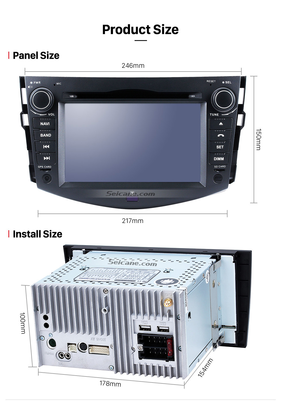 Seicane 2008 2009 2010 2011 Toyota Rav4 DVD Player Android 8.0 Radio GPS Head Unit Support Navigation OBD2 USB SD DVR Bluetooth Music WIFI Digital TV Mirror Link Steering Wheel Control Seicane 2008 2009 2010 2011 Toyota Rav4 DVD Player Android 8.0 Radio GPS Head Unit Support Navigation OBD2 USB SD DVR Bluetooth Music WIFI Digital TV Mirror Link Steering Wheel Control