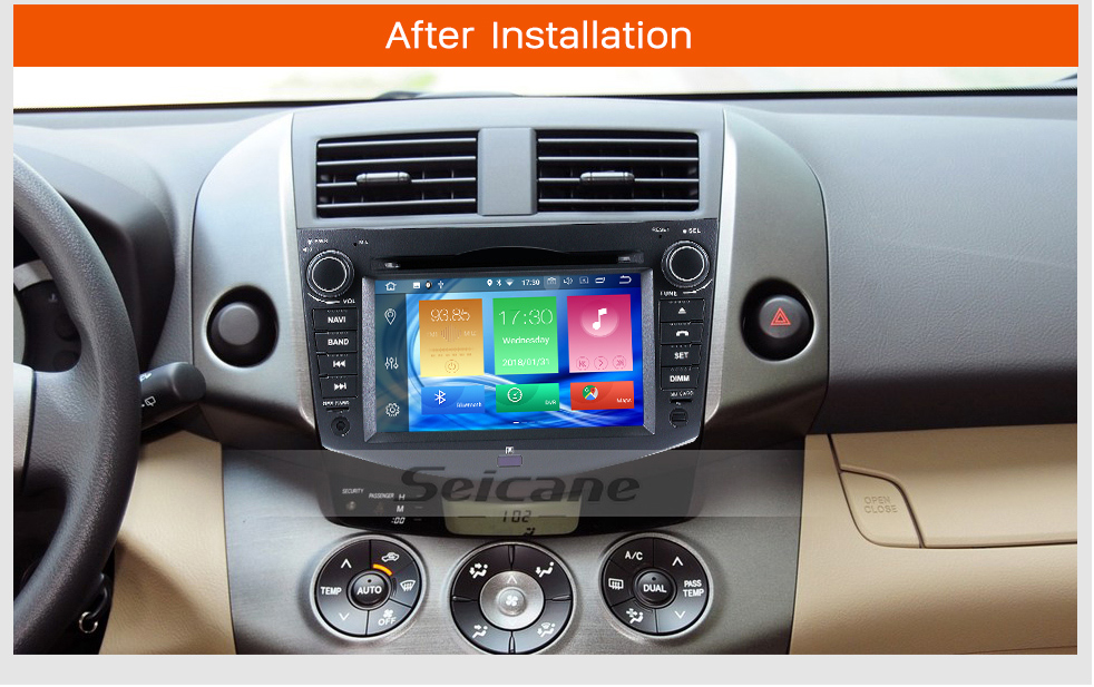 Seicane HD Touchscreen 2006-2012 Toyota Rav4 Android 8.0 Radio DVD GPS Navigationssystem Bluetooth OBD2 DVR Rückfahrkamera 1080P Lenkradsteuerung 3G WIFI