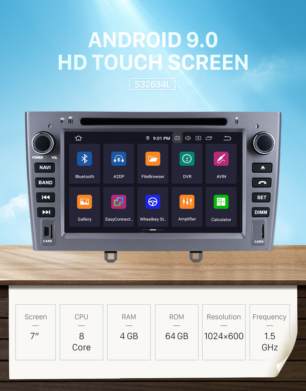 Seicane Android 9.0 1024 * 600 2010 2011 PEUGEOT 408 Radio-DVD GPS-Navigationssystem mit Touchscreen-Bluetooth-Wireless-LAN-Backup-Kamera Bluetooth-Lenkrad-Steuerung OBD2 DAB + DVR Seicane Android 9.0 1024 * 600 2010 2011 PEUGEOT 408 Radio-DVD GPS-Navigationssystem mit Touchscreen-Bluetooth-Wireless-LAN-Backup-Kamera Bluetooth-Lenkrad-Steuerung OBD2 DAB + DVR