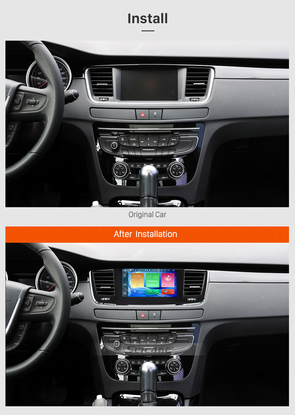 Seicane Aftermarket GPS Android 8.0 Radio DVD-Player Bluetooth Stereo für 2011 2012 2013 PEUGEOT 508 Unterstützung 3D Navigation USB SD 3G WIFI DVR Rückfahrkamera Auto A / V Seicane Aftermarket GPS Android 8.0 Radio DVD-Player Bluetooth Stereo für 2011 2012 2013 PEUGEOT 508 Unterstützung 3D Navigation USB SD 3G WIFI DVR Rückfahrkamera Auto A / V