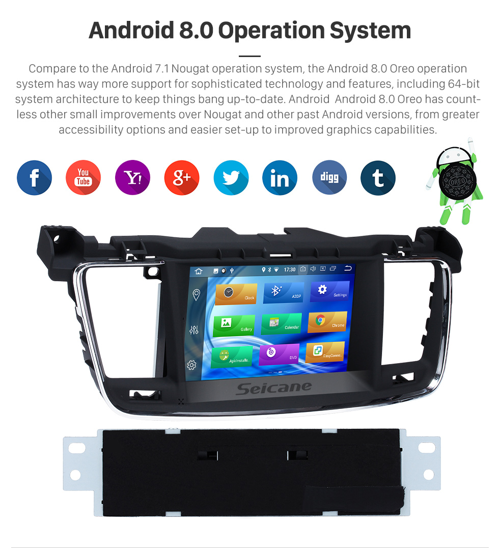 Seicane Aftermarket GPS Android 8.0 Radio DVD-Player Bluetooth Stereo für 2011 2012 2013 PEUGEOT 508 Unterstützung 3D Navigation USB SD 3G WIFI DVR Rückfahrkamera Auto A / V Seicane Aftermarket GPS Android 8.0 Radio DVD-Player Bluetooth Stereo für 2011 2012 2013 PEUGEOT 508 Unterstützung 3D Navigation USB SD 3G WIFI DVR Rückfahrkamera Auto A / V