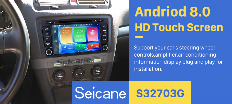 Seicane 2012 2013 2014 Skoda Octiva Android 8.0 Radio GPS Navi Stereo Upgrade Support Bluetooth Music DVD Player USB SD WIFI 1080P Video DVR Auto A/V Steering wheel control Seicane 2012 2013 2014 Skoda Octiva Android 8.0 Radio GPS Navi Stereo Upgrade Support Bluetooth Music DVD Player USB SD WIFI 1080P Video DVR Auto A/V Steering wheel control