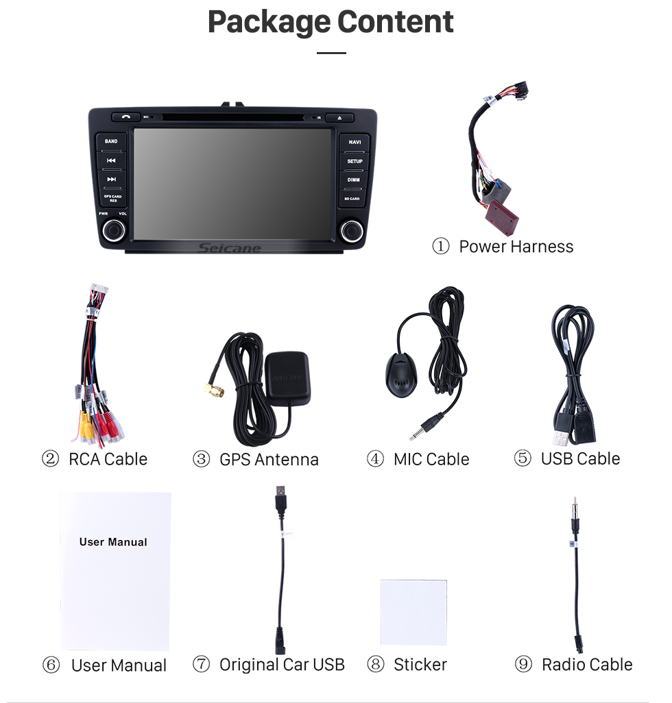 Seicane 8 polegada Android 9.0 Rádio para 2013 2014 Skoda Octiva com DVD GPS Bluetooth HD 1024 * 600 Tela Sensível Ao Toque OBD2 DVR 1080 P 3G WIFI Controle de Volante Câmera Retrovisor Seicane 8 polegada Android 9.0 Rádio para 2013 2014 Skoda Octiva com DVD GPS Bluetooth HD 1024 * 600 Tela Sensível Ao Toque OBD2 DVR 1080 P 3G WIFI Controle de Volante Câmera Retrovisor