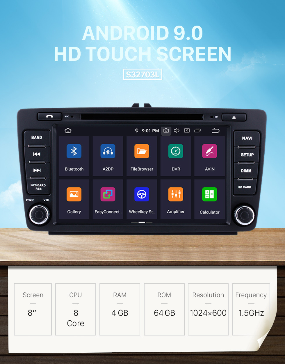Seicane 8 polegada Android 9.0 Rádio para 2013 2014 Skoda Octiva com DVD GPS Bluetooth HD 1024 * 600 Tela Sensível Ao Toque OBD2 DVR 1080 P 3G WIFI Controle de Volante Câmera Retrovisor Seicane 8 polegada Android 9.0 Rádio para 2013 2014 Skoda Octiva com DVD GPS Bluetooth HD 1024 * 600 Tela Sensível Ao Toque OBD2 DVR 1080 P 3G WIFI Controle de Volante Câmera Retrovisor