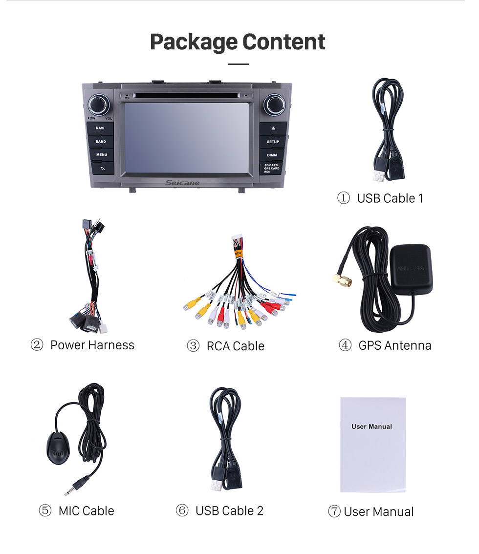 Seicane 2 Din DVD Player GPS Navigation Android 9.0 Radio for 2008 2009 2010-2013 Toyota Avensis Support DVR Rearview Camera Bluetooth 1080P USB SD WIFI OBD2 Mirror Link Seicane 2 Din DVD Player GPS Navigation Android 9.0 Radio for 2008 2009 2010-2013 Toyota Avensis Support DVR Rearview Camera Bluetooth 1080P USB SD WIFI OBD2 Mirror Link