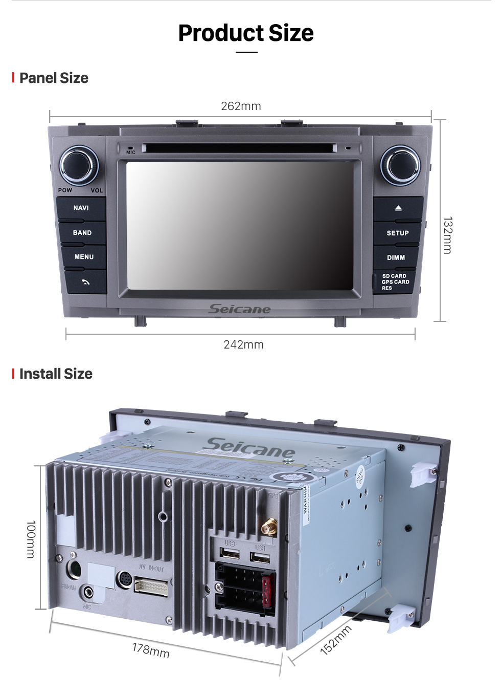 Seicane 2 Din DVD Player GPS Navigation Android 9.0 Radio for 2008 2009 2010-2013 Toyota Avensis Support DVR Rearview Camera Bluetooth 1080P USB SD WIFI OBD2 Mirror Link Seicane 2 Din DVD Player GPS Navigation Android 9.0 Radio for 2008 2009 2010-2013 Toyota Avensis Support DVR Rearview Camera Bluetooth 1080P USB SD WIFI OBD2 Mirror Link