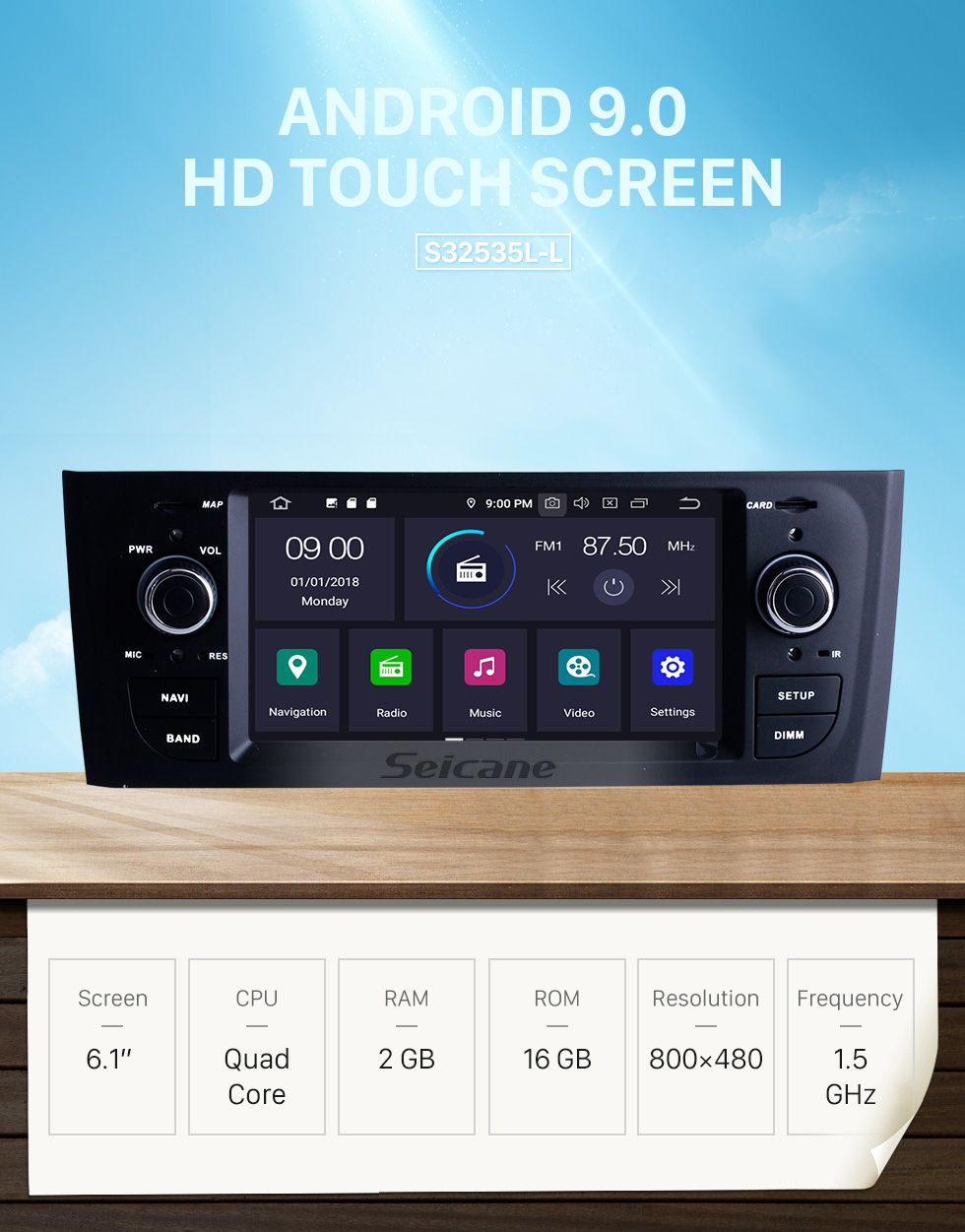 Seicane Neueste Android 9.0 Radio GPS Stereo für 2005 2006 2007 FIAT OID PUNTO Unterstützung Bluetooth Musik DVD Spieler 3D Navigation USB SD DVR WIFI Spiegel Link Lenkradsteuerung Seicane Neueste Android 9.0 Radio GPS Stereo für 2005 2006 2007 FIAT OID PUNTO Unterstützung Bluetooth Musik DVD Spieler 3D Navigation USB SD DVR WIFI Spiegel Link Lenkradsteuerung
