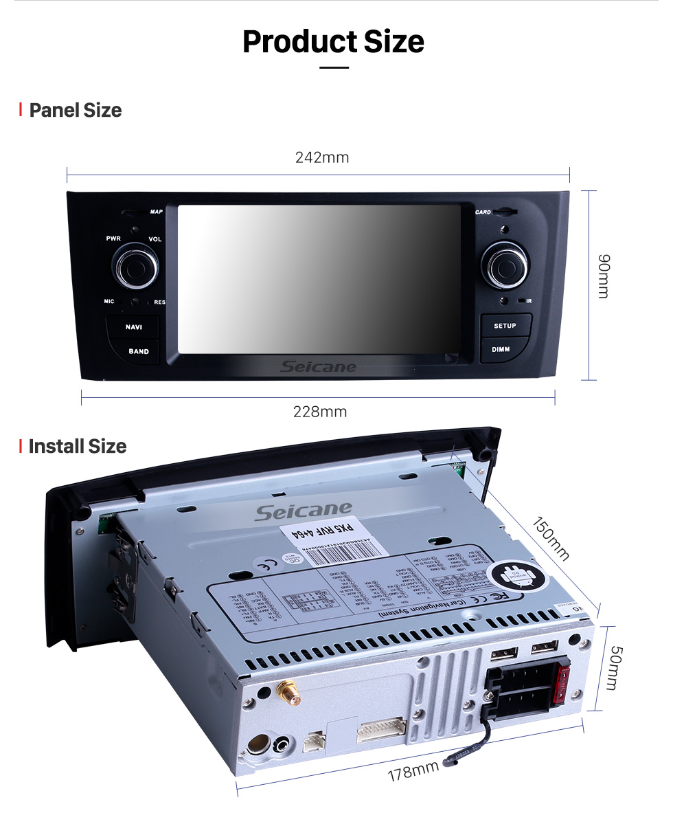 Seicane Android 9.0 Radio GPS Stereo for 2005 2006 2007 FIAT OID PUNTO Support Bluetooth Music DVD Player 3D Navigation USB SD DVR WIFI Mirror Link Steering Wheel Control Seicane Android 9.0 Radio GPS Stereo for 2005 2006 2007 FIAT OID PUNTO Support Bluetooth Music DVD Player 3D Navigation USB SD DVR WIFI Mirror Link Steering Wheel Control