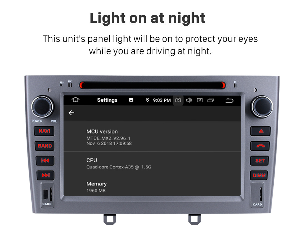 Seicane Dans dash DVD Player Android 9.0 Radio GPS Navi Unité tête pour 2010 2011 PEUGEOT 408 Support Bluetooth Lecteur multimédia 1080P Vidéo USB SD OBD2 WIFI HD Touch Screen Seicane Dans dash DVD Player Android 9.0 Radio GPS Navi Unité tête pour 2010 2011 PEUGEOT 408 Support Bluetooth Lecteur multimédia 1080P Vidéo USB SD OBD2 WIFI HD Touch Screen