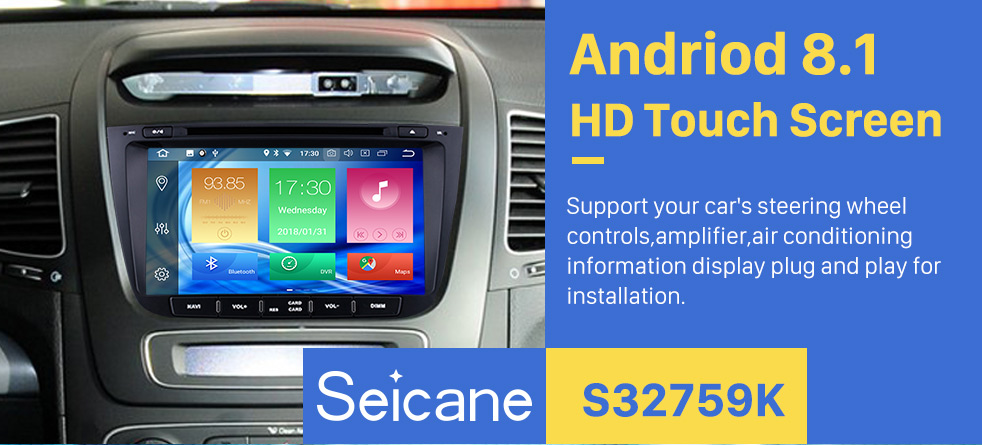 Seicane 8 Zoll 2012-2014 Kia Sorento Android 8.1 Radio DVD-Spieler Bluetooth GPS-Navigations-Haupteinheit Unterstützung DVR TPMS Unterstützungskamera 1080P Video Seicane 8 Zoll 2012-2014 Kia Sorento Android 8.1 Radio DVD-Spieler Bluetooth GPS-Navigations-Haupteinheit Unterstützung DVR TPMS Unterstützungskamera 1080P Video