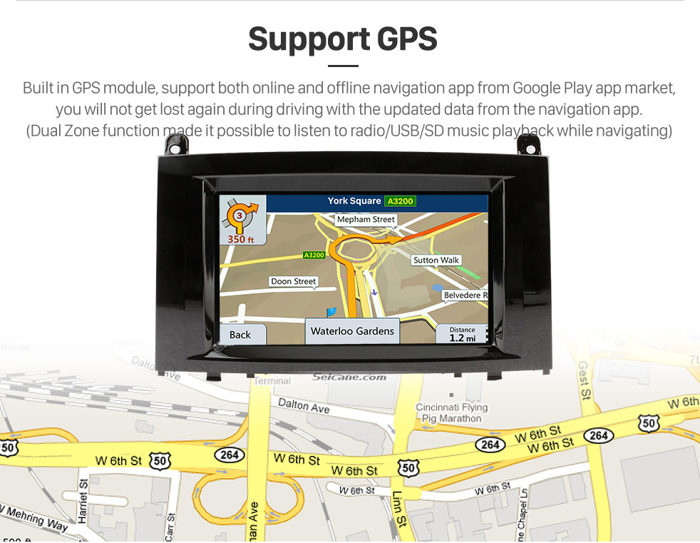Seicane Android-радио OEM GPS-навигационная система для Peugeot 407 2004-2010 годов с резервной камерой Wi-Fi Bluetooth Carplay Управление рулевым колесом OBD2 DAB + DVR