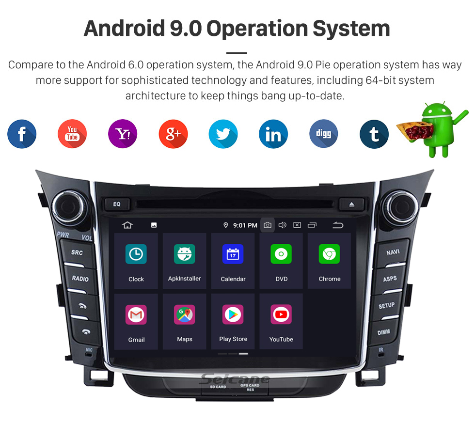 Seicane HD Touchscreen 7 inch Android 9.0 2011 2012 2013 Hyundai IX30 GPS Navigation Radio with Bluetooth USB WIFI Support 1080P Video OBD2 DVR Mirror Link Seicane HD Touchscreen 7 inch Android 9.0 2011 2012 2013 Hyundai IX30 GPS Navigation Radio with Bluetooth USB WIFI Support 1080P Video OBD2 DVR Mirror Link