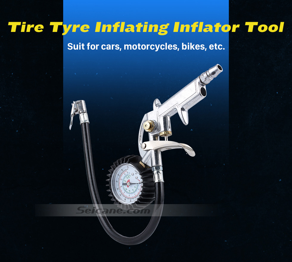 Seicane 2016 New Arrival Hot Sale Air Auto Motorcycle Truck Tire Tyre Inflating Inflator Tool Pressure Dial Gauge To Save Gas Clip on Design Handsfree Chuck Use Seicane 2016 New Arrival Hot Sale Air Auto Motorcycle Truck Tire Tyre Inflating Inflator Tool Pressure Dial Gauge To Save Gas Clip on Design Handsfree Chuck Use
