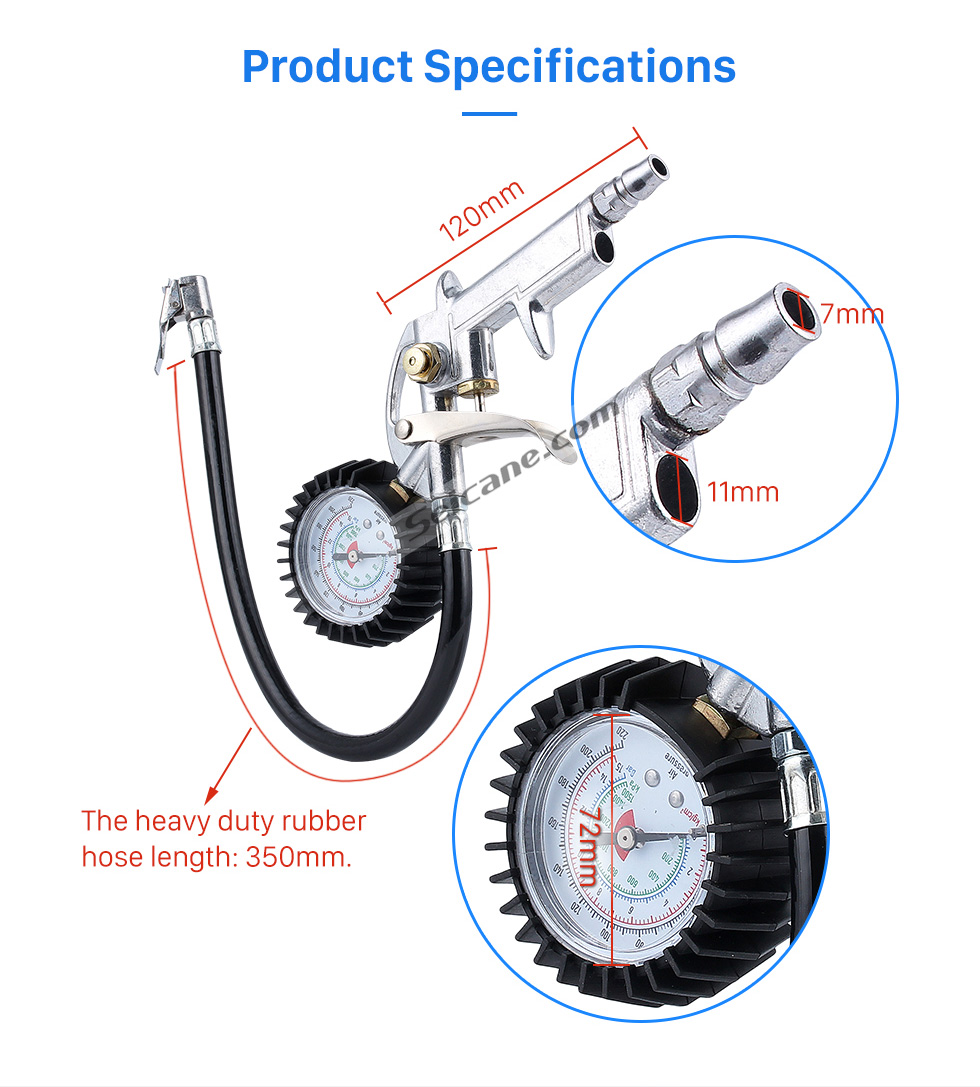 Seicane 2016 New Arrival Hot Sale Air Auto Motorcycle Truck Tire Tyre Inflating Inflator Tool Pressure Dial Gauge To Save Gas Clip on Design Handsfree Chuck Use Seicane 2016 New Arrival Hot Sale Air Auto Motorcycle Truck Tire Tyre Inflating Inflator Tool Pressure Dial Gauge To Save Gas Clip on Design Handsfree Chuck Use