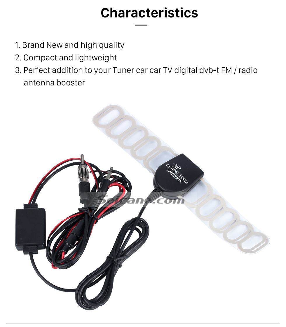 Seicane 2016 Hot Sale Car Auto Digital DVB-T Car TV FM Radio Antenna Aerial Amplifier Booster