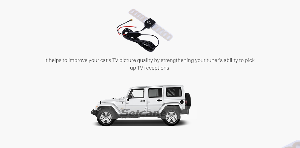 Seicane Hot Sale Car TV Digital DVB-T 2in1 FM/Radio Antenna Aerial Booster SMA Connector Seicane Hot Sale Car TV Digital DVB-T 2in1 FM/Radio Antenna Aerial Booster SMA Connector