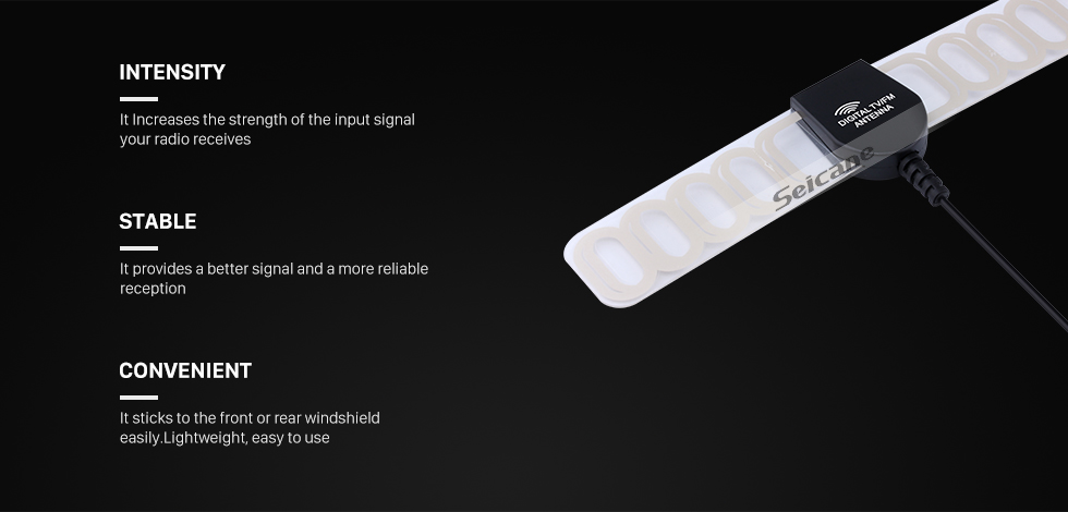 Seicane Hot Sale Car TV Digital DVB-T 2in1 FM/Radio Antenna Aerial Booster SMA Connector Seicane Hot Sale Car TV Digital DVB-T 2in1 FM/Radio Antenna Aerial Booster SMA Connector