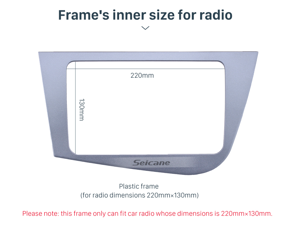 Seicane 2 Din Fascia for 2005-2011 Seat Leon left hand driving Car Radio Head Unit GPS Navigation plate panel Frame