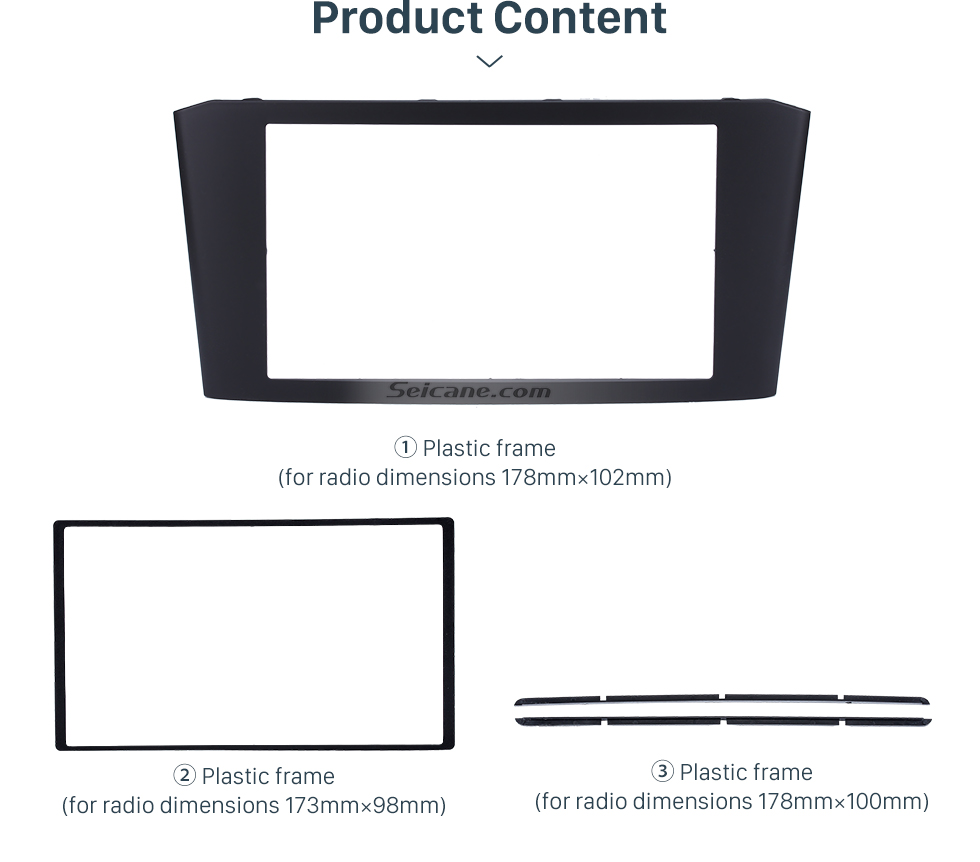 Seicane Black Double Din 2003-2008 Toyota Avensis Автомобильное радио Fascia DVD Frame Стерео плеер Лицевая панель Адаптер панели