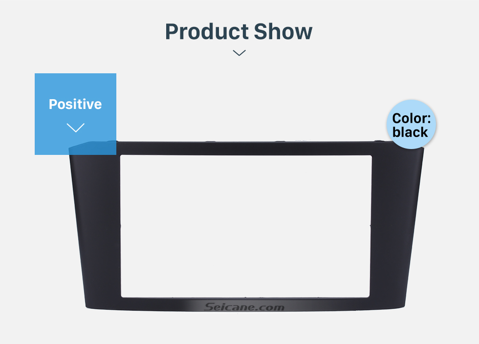 Seicane Black Double Din 2003-2008 Toyota Avensis Car Radio Fascia DVD Frame Stereo Player Face Plate Panel Adaptor