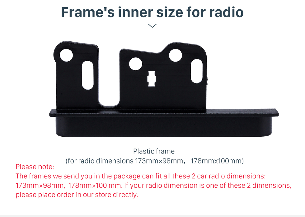 Frame's inner size for radio Classic Design 10mm 2Din Toyota Ear Sides Car Rádio Fascia CD Trim Painel Quadro no Dash Mount Kit Interface Estéreo