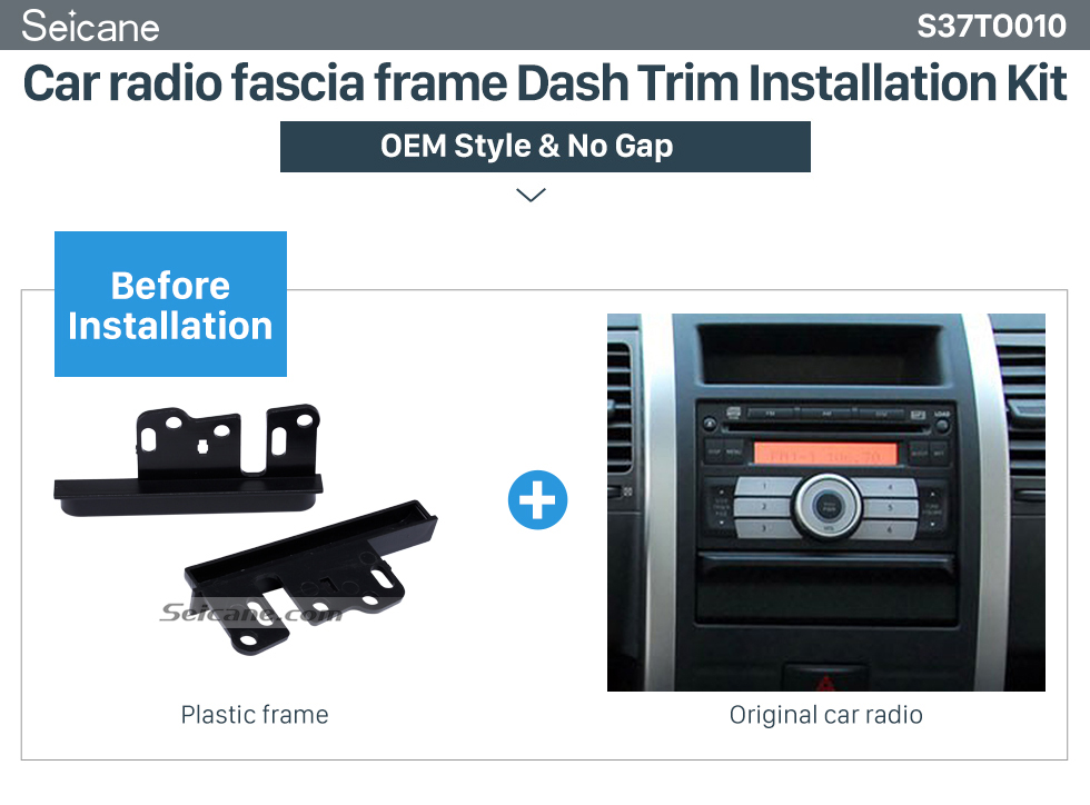 Car radio fascia frame Dash Trim Installation Kit Diseño clásico 10mm 2Din Toyota Ear Sides Car Radio Fascia CD Trim Panel Frame In Dash Mount Kit Interfaz estéreo