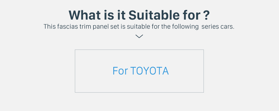 What is it Suitable for? Классический дизайн 10мм 2Din Toyota Ухо Sides Автомобильный радиоприемник Fascia CD Панель обивки пунктирными Mount Kit Stereo интерфейс