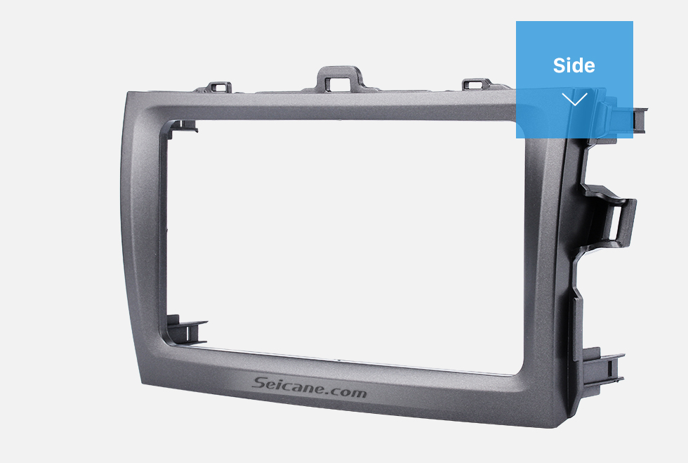 Seicane Silver Double Din 2008 2009 2010 Toyota Corolla Car Radio Fascia Dash Installation Kit DVD Frame Plate Cover