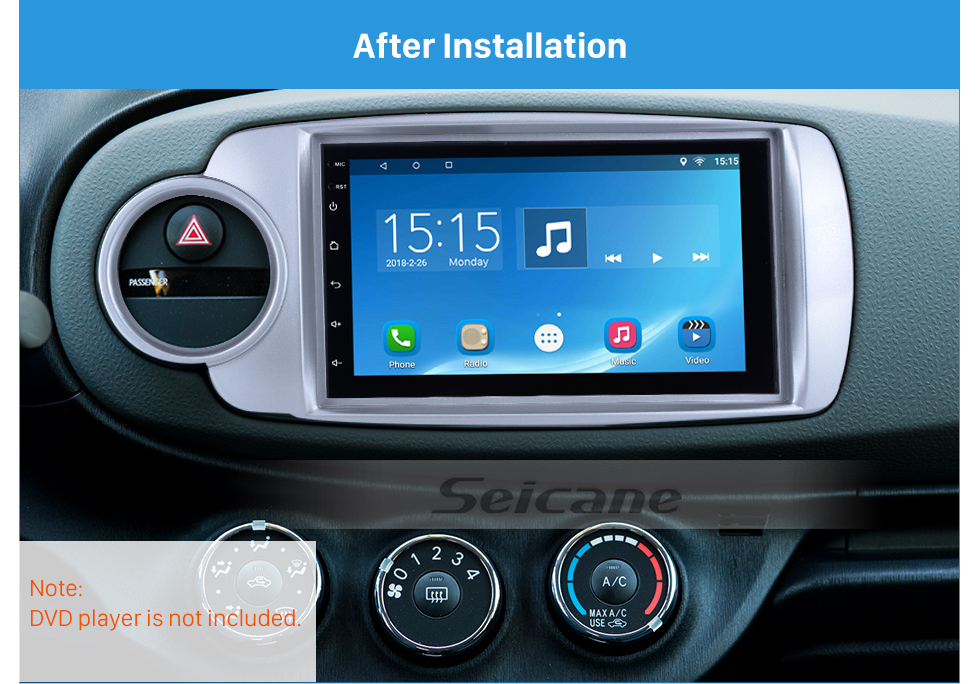 Universal Double Din 2012 Toyota Yaris Vitz Car Radio Fascia CD