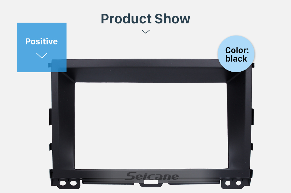 Seicane Noir Double Din 2009 Toyota Prado 120 Autoradio Fascia CD Garniture Tableau de Bord Panneau Stéréo Lecteur Cadre