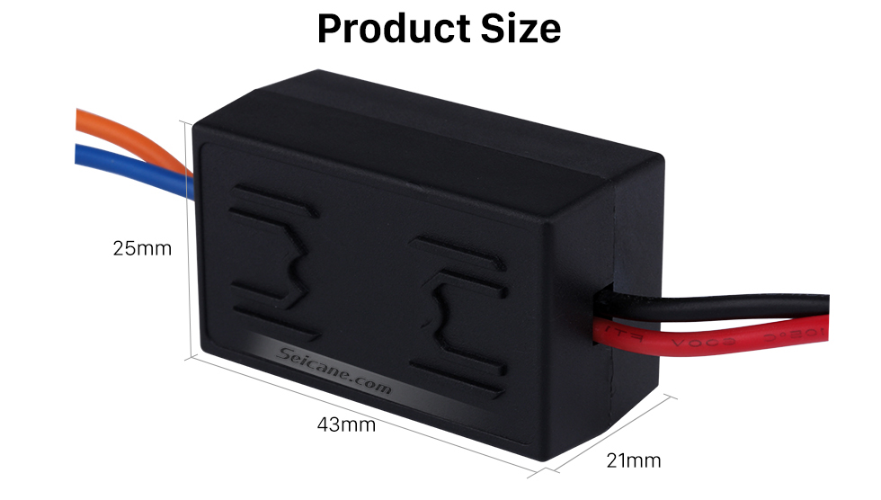 Product Size Car Wire Harness Audio Power Amplifier Time Delayer Starter Adapter Product Size Car Wire Harness Audio Power Amplifier Time Delayer Starter Adapter