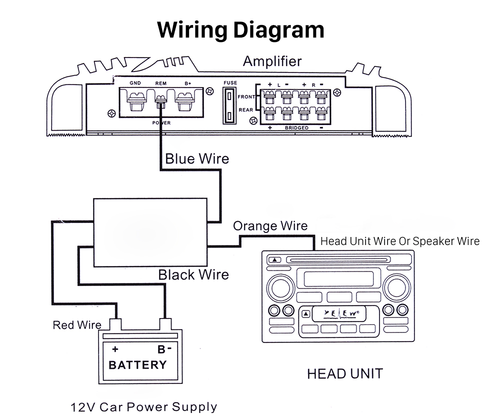 Car Wire Harness Audio Power Amplifier Time Delayer