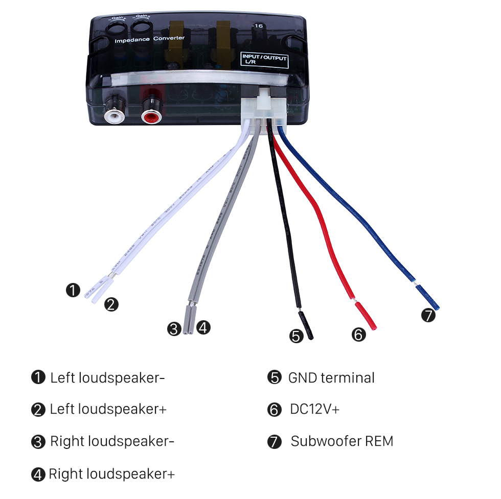 Seicane Car 2Ch Adjustable Impedance Converter High Level to Low Level Speaker Box Amplifier Time Delayer Adapter Seicane Car 2Ch Adjustable Impedance Converter High Level to Low Level Speaker Box Amplifier Time Delayer Adapter