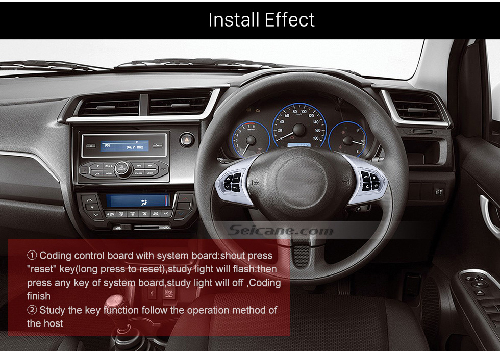 Install Effect Audio Studying Steering Wheel Controller Remote Button Music Player Bluetooth Phone Regulator for HONDA BRIO Install Effect Audio Studying Steering Wheel Controller Remote Button Music Player Bluetooth Phone Regulator for HONDA BRIO