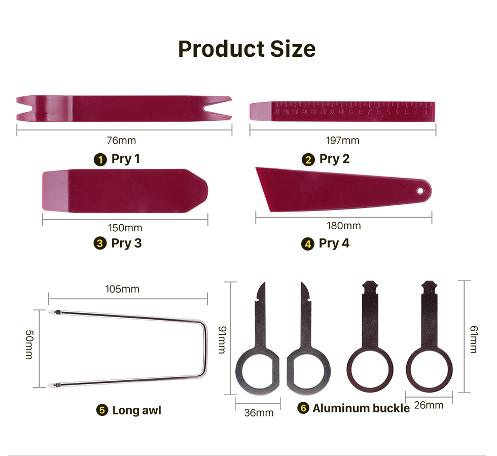 Seicane Car Audio Radio DVD Removal and Installing Device Disassembly Tools 