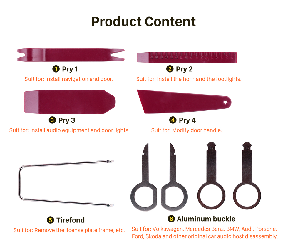 Seicane Car Audio Radio DVD Removal and Installing Device Disassembly Tools 