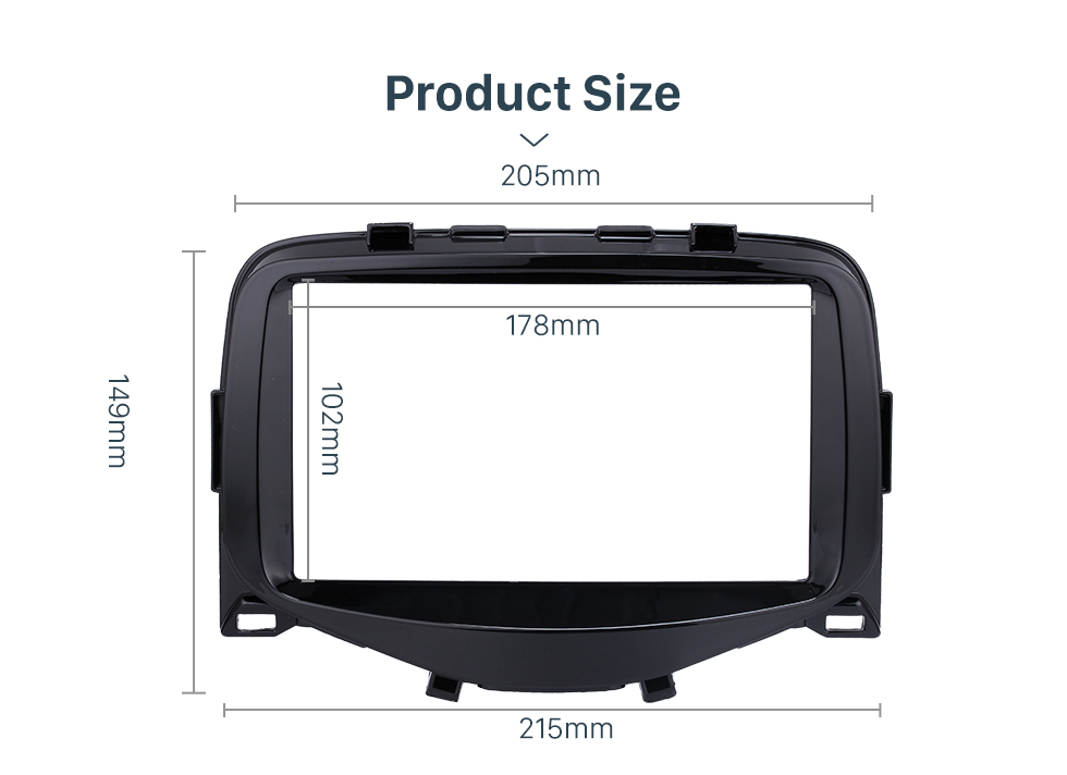 Seicane Schwarz Doppel-DIN 2014 2015 Toyota Aygo Autoradio Armaturenbretts Adapter Audio-Rahmen Stereo installieren