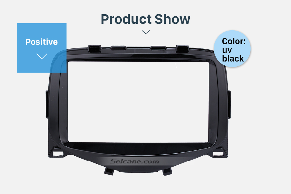 Seicane Black Double Din 2014 2015 Toyota Aygo Car Panel Radio Fascia Adaptateur Audio Stéréo Cadre Installer