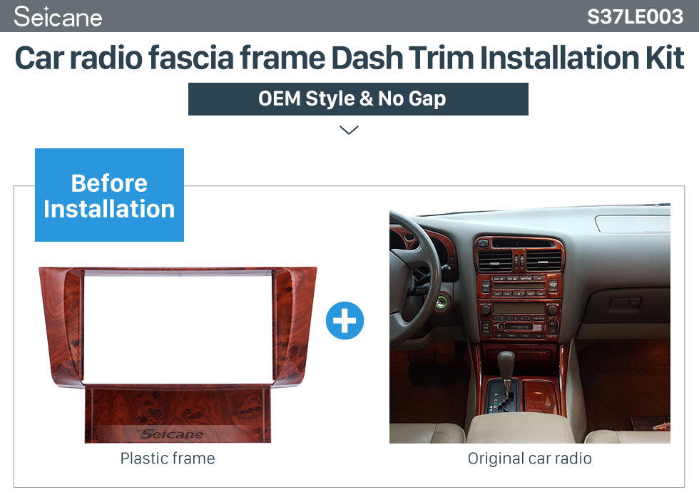 Seicane Fantastique Double Din 2001 2002 2003 2004 2005 2006 Lexus LS430 Car Radio Fascia Panneau DVD Kit de Dash cadre de montage